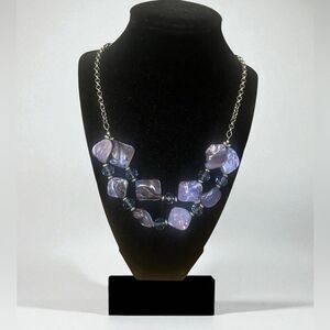 Vintage Purple and Silver Necklace